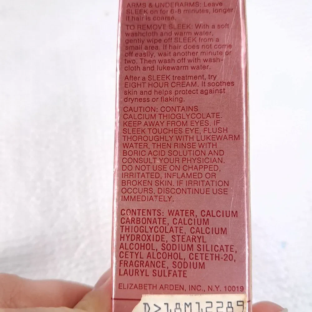 Vintage Elizabeth Arden SLEEK Cream Depilatory made in USA‎ vanity collectible